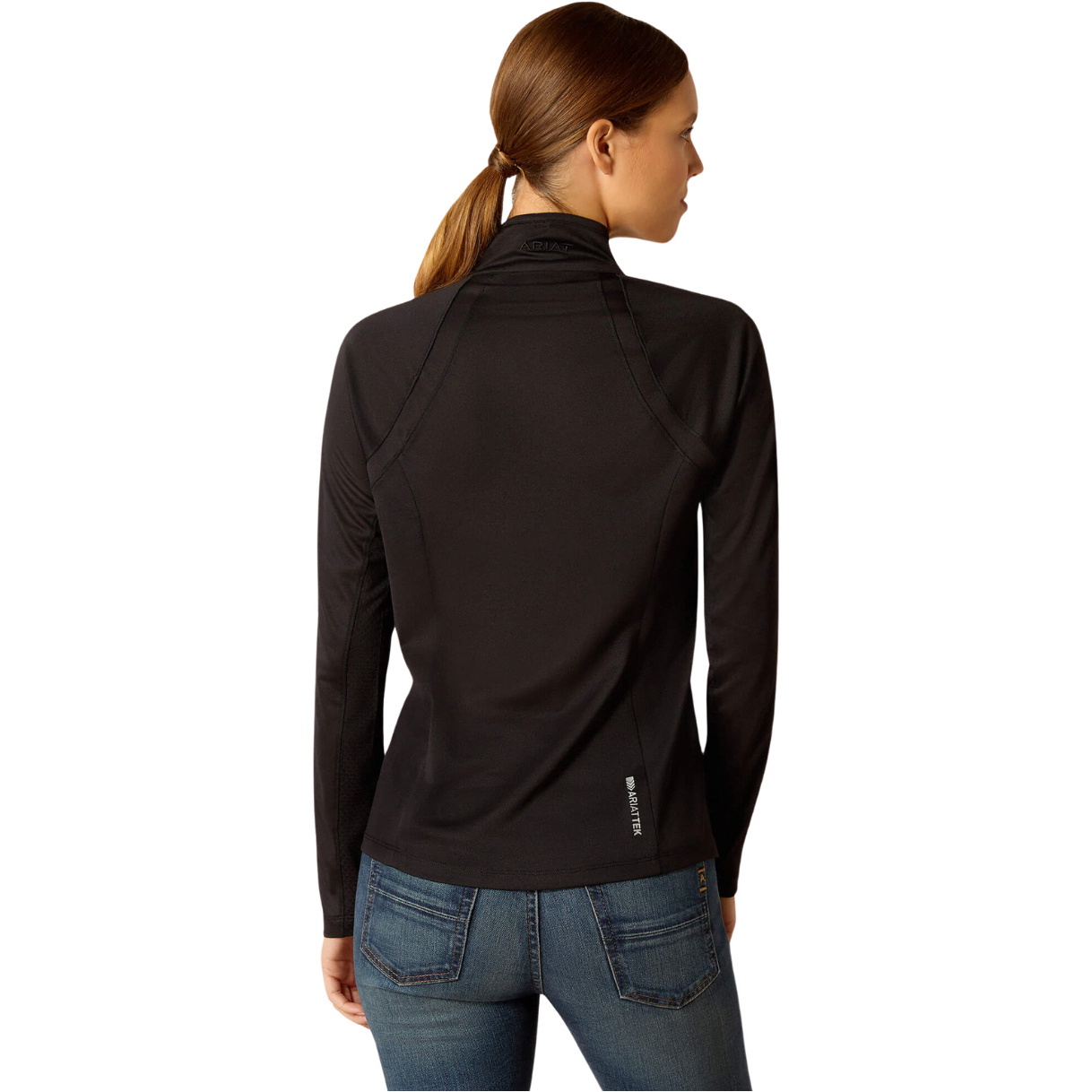 2025 Ariat Womens Sunstopper 3.0 1/4 Zip Baselayer 10049041 - Black